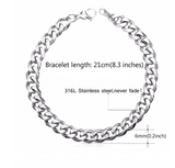 Hip hop bracelet whip chain stainless steel bracelet, [product_tag] - xmasgiftsinspo