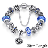 Jewelry Silver Charms Bracelet & Bangles With Queen Crown Beads Bracelet for Women, [product_tag] - xmasgiftsinspo