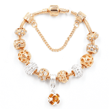 Gold snake chain crystal heart bracelet, [product_tag] - xmasgiftsinspo