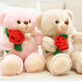 Cute Teddy Bear With Rose, [product_tag] - xmasgiftsinspo