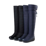 Cotton Padded Fleece Lining Knee Long Boots, [product_tag] - xmasgiftsinspo