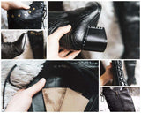 Handmade Retro Lace up Knee High Boots, [product_tag] - xmasgiftsinspo