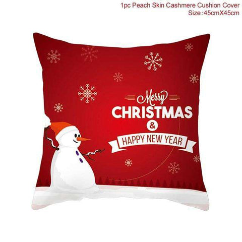 45x45cm Elk Snowflake Santa Claus Christmas Pillowcase Christmas Decor for Home Christmas 2019 Ornament Navidad Xmas Decor, [product_tag] - xmasgiftsinspo