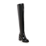 Knee High Stretch Patent Boots, [product_tag] - xmasgiftsinspo