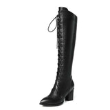 Genuine Leather Knee High Winter Boots, [product_tag] - xmasgiftsinspo
