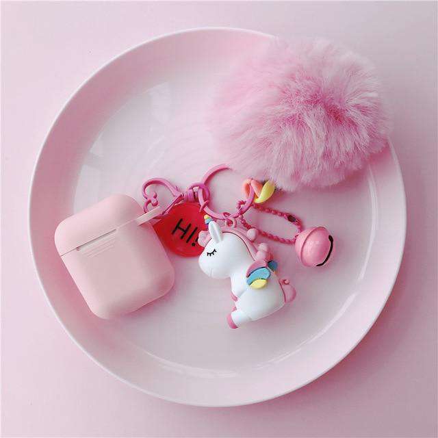 AirPods Case with Charmy Unicorn Keychain, [product_tag] - xmasgiftsinspo