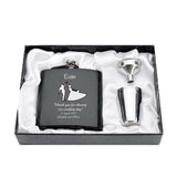 Custom Hip Flask Stainless Steel With White & Black Box, [product_tag] - xmasgiftsinspo