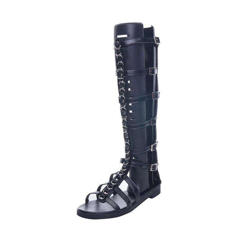 Metal Chain Flat Gladiator Sandals, [product_tag] - xmasgiftsinspo