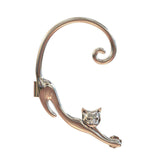 Cat Post Earring | Single Cat Ear Cuff Earring