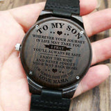 Buy Engraved Wooden Watch for Son, [product_tag] - xmasgiftsinspo
