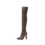 Over The Knee Thin High Heel Pointed Toe Boots., [product_tag] - xmasgiftsinspo