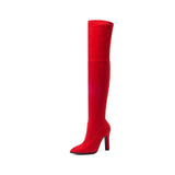 Over The Knee Thin High Heel Pointed Toe Boots., [product_tag] - xmasgiftsinspo